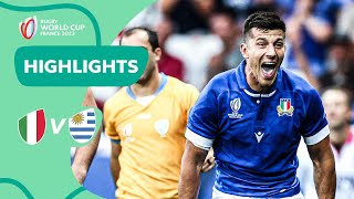 Italy recover in STYLE  Italy v Uruguay  Rugby World Cup 2023 Highlights [upl. by Noble122]