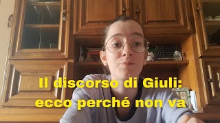 Le problematiche comunicative del discorso di Giuli [upl. by Animrac407]