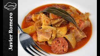 Como hacer callos a la madrileña l Recetas de Javier romero [upl. by Leirraj]