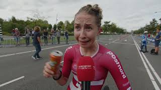 Cecilie Uttrup Ludwig  Interview at the finish  European Continental Championships ITT 2023 [upl. by Caines]