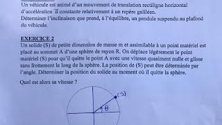 DYNAMIQUE ExercicesCorrigés détaillés sur Mouvement du Centre d’Inertiepartie01Bac2 [upl. by Ettedranreb]