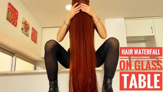 Hair waterfall on glass table preview FREE ACCESS on my PATREON [upl. by Stclair278]