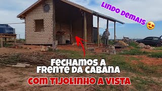 Construimos nossa casacabana de tijolinho a vista Finalizamos a frente [upl. by Bigford748]