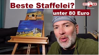 Fazit Verstellbare Dreibein Staffelei aus Buchenholz Artina Atelierstaffelei Barcelona bis 120cm [upl. by Lux1]