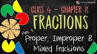 Proper Improper and Mixed Fractions  Class 4 Maths [upl. by Hares]