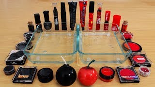 Black vs Red  Mixing Makeup Eyeshadow Into Slime Special Series 119 Satisfying Slime Video [upl. by Moss]