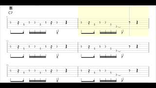 Cissy Strut  Guitar TAB with backing track [upl. by Dani261]