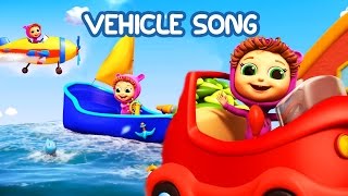 Vehicle Song Learn Colors  Educational Nursery Rhymes with Baby Joy Joy [upl. by Annav925]