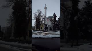 Bitola snowy winter drive around Clock Tower Bitola [upl. by Brittnee]