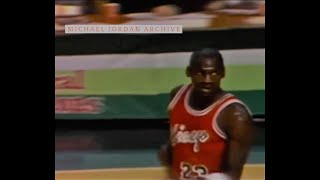 Michael Jordan Unseen Highlights  The Rookie Dunk vs Bucks [upl. by Nnylsia]