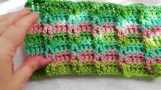 Jacobs Ladder crochet stitch Crochet Nuts [upl. by Lledrac790]