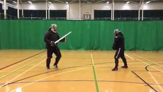 AHF ZweihanderMontante vs Sword amp Bucklet sparring  James vs Nick [upl. by Enigroeg]