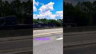 90 MILES PER HOUR PETERBILT EXTENDED HOOD FLORIDA TURNPIKE trucker semi truckusa [upl. by Aisanahta]