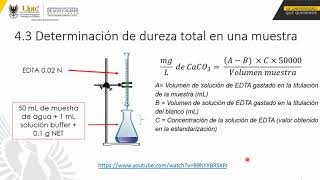 Práctica 8 Dureza total en una muestra de agua [upl. by Brenn]