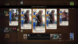 Witcher 3 Gwent Beating High Stakes with the Northern Realms deck Hard Gwent difficulty [upl. by Oirasor84]