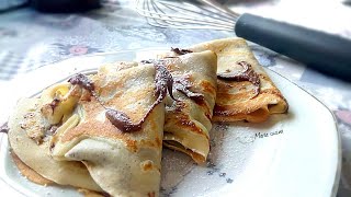 crepes alla Nutella ricetta facile e veloce [upl. by Airehtfele]