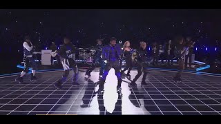 Super Bowl halftime show lights up with Ushers rollerskating extravaganza [upl. by Kecaj]