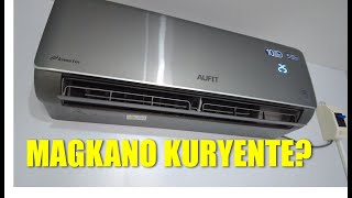 Electric Consumption ng AUFIT Q Series Full Premium DC Inverter Aircon [upl. by Niko982]