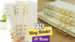 DIY ring binder at home  How to make binder ring at home  Journal supplies diy [upl. by Rilda]