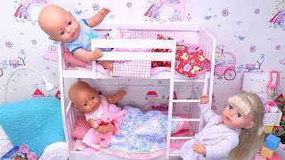 Baby Born Twins Bedtime Family Routine with Story Reading PLAY DOLLS [upl. by Rehpetsirhc]