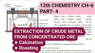 The process of calcination and roasting is carried out in reverberatory furnace [upl. by Wyck86]