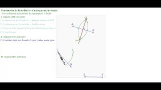 Construction de la médiatrice dun segment au compas [upl. by Akitnahs]