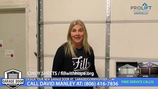 CINDY SHEETS TESTIMONIAL  GARAGE DOOR WHISPERER  PROLIFT AMARILLO [upl. by Nessaj]