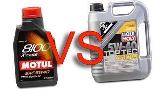 Motul 8100 Xcess 5W40 vs Liqui Moly top tec 4100 5W40 test [upl. by Gates376]