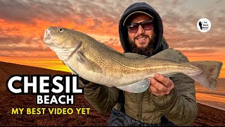 Chesil Beach Catching Cod amp Cooking With Fishing Coach Wayne Hand Cod Fishing [upl. by Porty]