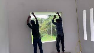 Window 12mm toughened glass fixing [upl. by Llennehc]