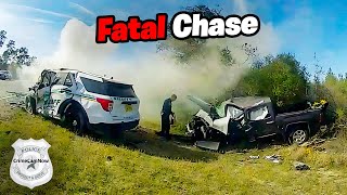 Woman Steals Police Car 125 MPH Chase Turns Deadly [upl. by Oicanata]