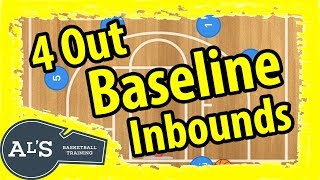 4 Out Basketball Baseline Inbounds Play vs Man to Man Defense [upl. by Pheni]