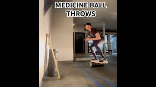 MEDICINE BALL THROWS on an Indo Board pesopluma [upl. by Catton152]