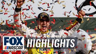 Logano passes Chastain to win at Las Vegas advances to the Championship  NASCAR ON FOX HIGHLIGHTS [upl. by Brockwell]