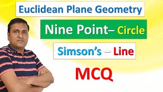 NINE POINT CIRCLE  SIMSON LINE  MCQ OF NINE POINT CIRCLE  EUCLIDEAN GEOMETRY  EMRS TGT [upl. by Ynottirb]