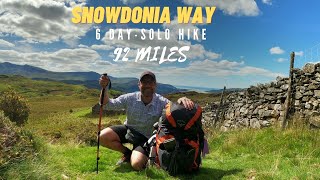 SNOWDONIA WAY  SOLO THRU HIKE  6 Days  92 Miles [upl. by Aretak]