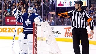 Jonathan Bernier Gets Scored On From 174 Foot Shot HD [upl. by Llertnauq]