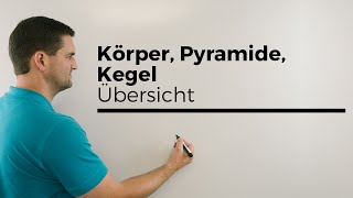 Übersicht Körper Pyramide Kegel Kugel Zylinder Prisma  Mathe by Daniel Jung [upl. by Llenrrad]