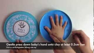 Baby Handprint Clay Kit Instruction Video by Think Garden [upl. by Nairoc]