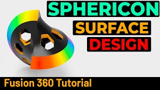 Fusion 360 Tutorial Sphericon  Surface Design [upl. by Enirac756]