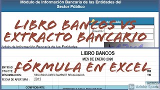 COMO REALIZAR CONCILIACIONES BANCARIAS EN SECTOR PÚBLICO FORMULA EN EXCEL [upl. by Novart]