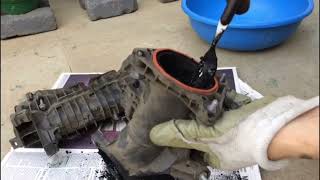 How to clean intake manifold of a BMW X3 F25 N47 engine [upl. by Trixi471]