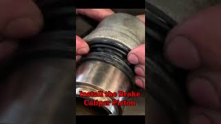 Install the Brake Caliper Piston into the Caliper [upl. by Searle]