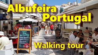 Algarve Portugal  Streets in Albufeira  Town center  Walking tour [upl. by Ailasor907]