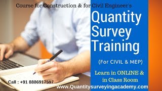 Quantity Survey Training Online Demo For Quantity Surveying Course [upl. by Aihsekat]