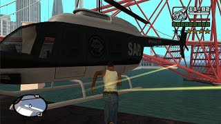 GTA San Andreas  How get the Police Maverick at the very beginning of the game [upl. by Ahtiekahs641]