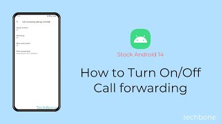 How to Turn OnOff Call forwarding Android 14 [upl. by Alil718]