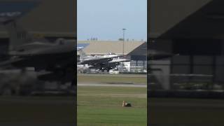 A pair of F16s taking off from christchurch Airport for Warbirds over Wanaka f16fighterjet [upl. by Drisko]