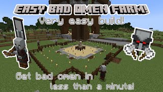 Very Easy Bad Omen Pillager Farm for Minecraft 120 [upl. by Farrow]