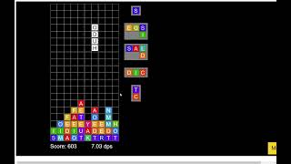 CaryKHs Scrabble Tetris  Explosive 4 mode  1305 high score [upl. by Bough266]